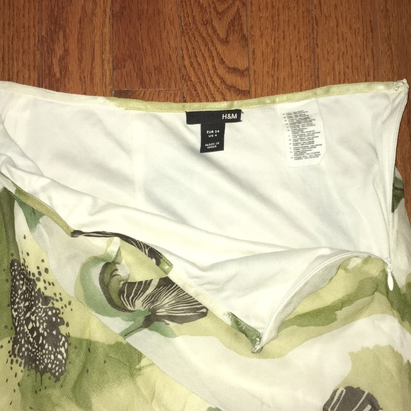 🍂🍁 Fall VTG H&M Floral Chiffon Slip Skirt Sz 4 - Picture 8 of 8